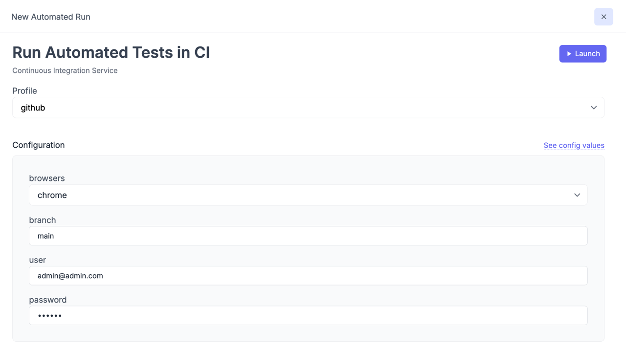 Testomatio - CI Profile