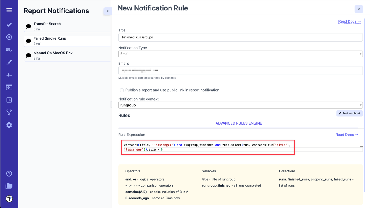 Testomat.io - RunGroup Rules