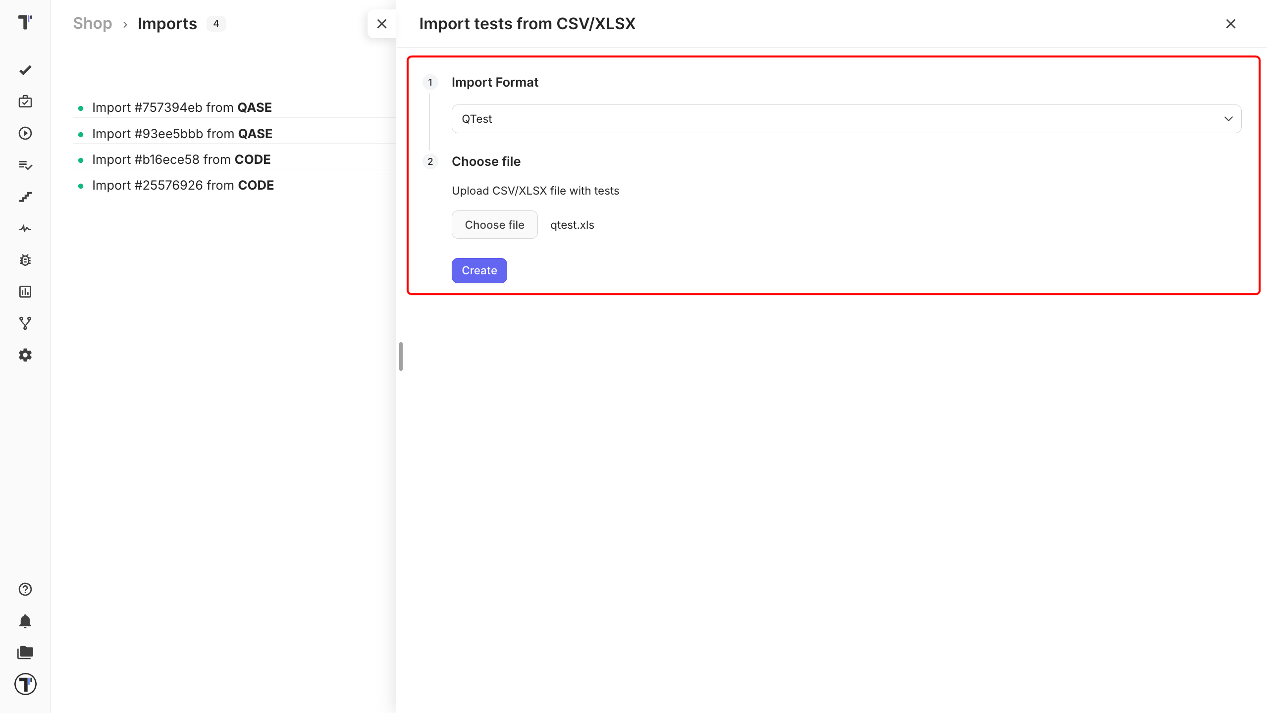 image Import from Spreadsheet button